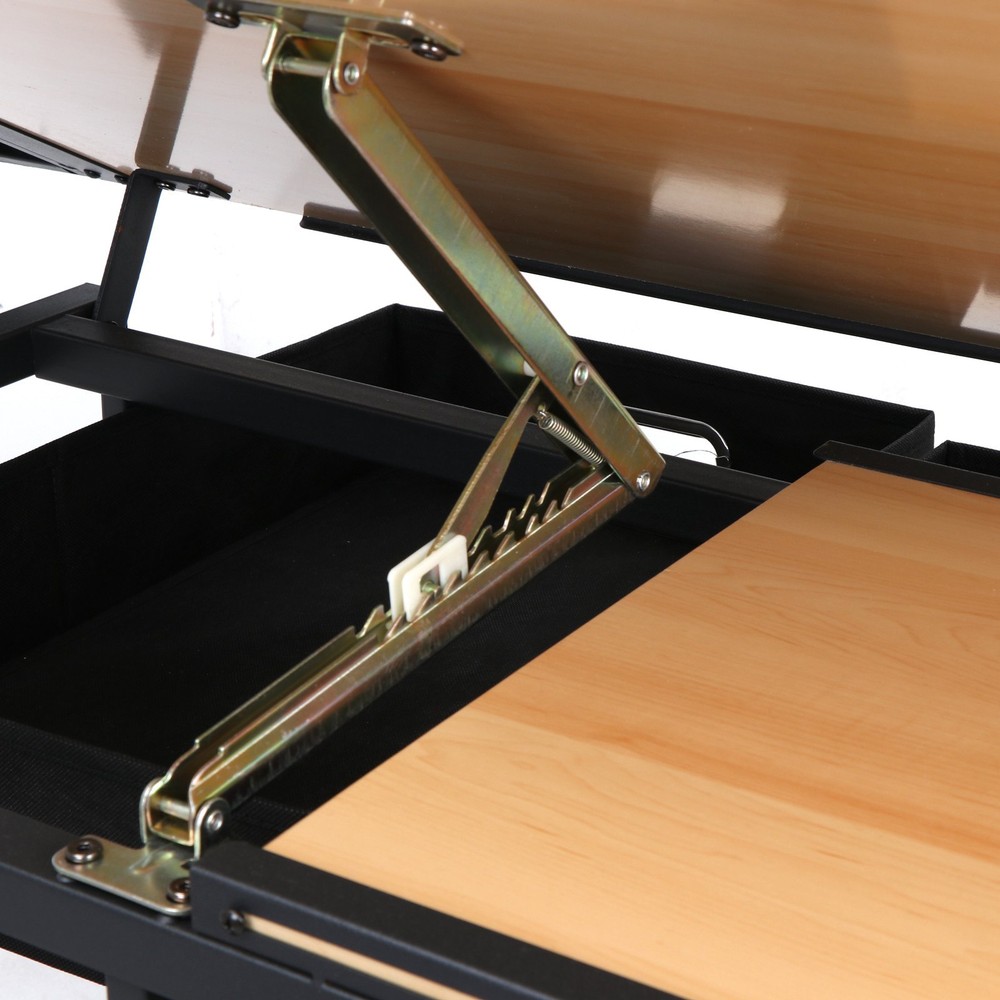 Adjustable Drafting Drawing Table Tabletop Craft Tiltable with Stool 2 Drawers