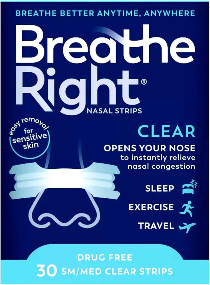 Nasal Strips Clear Small/Medium 30 Each (Pack of 3)