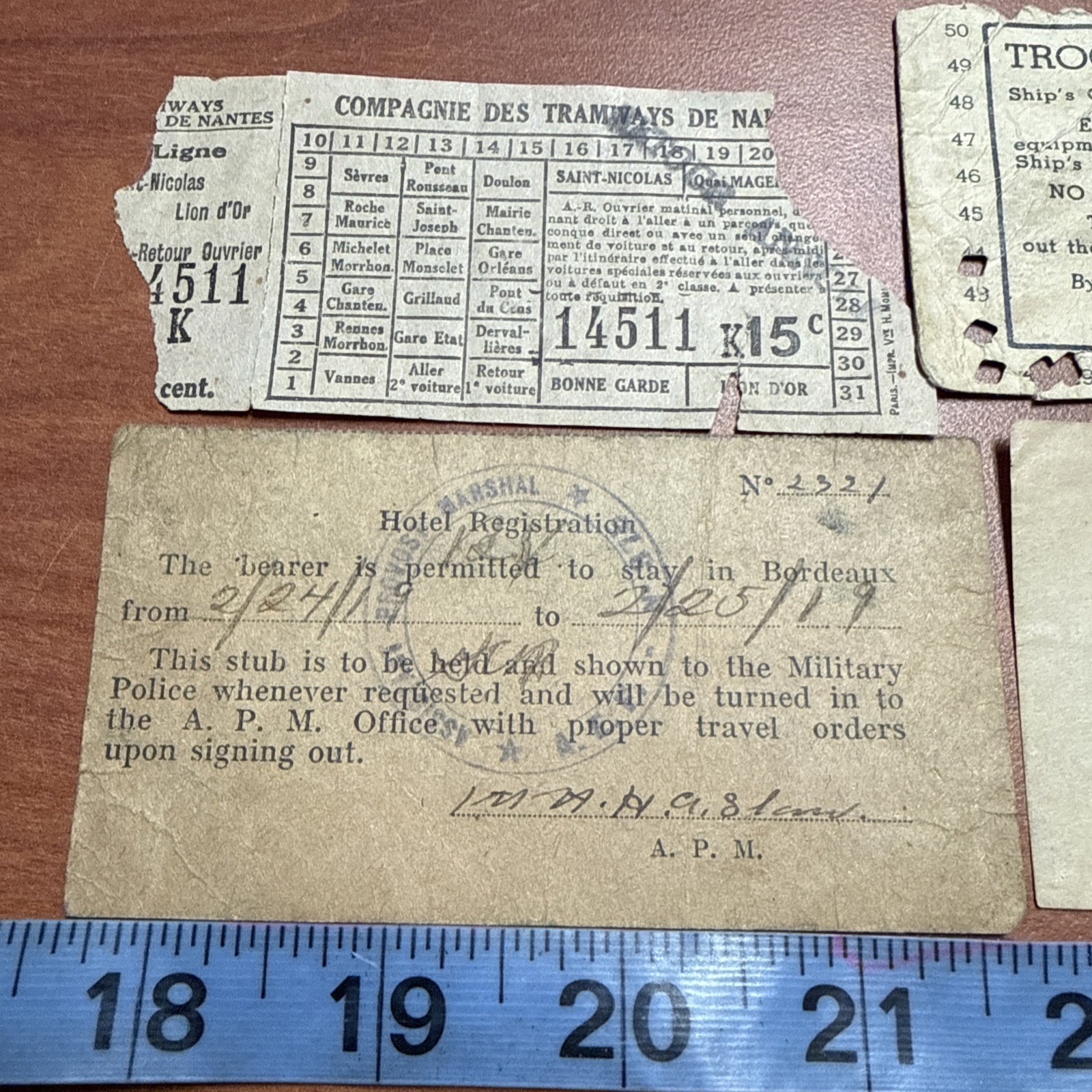 WWI US Archive Of Liberty Passes And Paper Used During Liberty P238