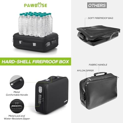 Fireproof Document Home Safe with Combination Lock, XL Hard Fireproof box