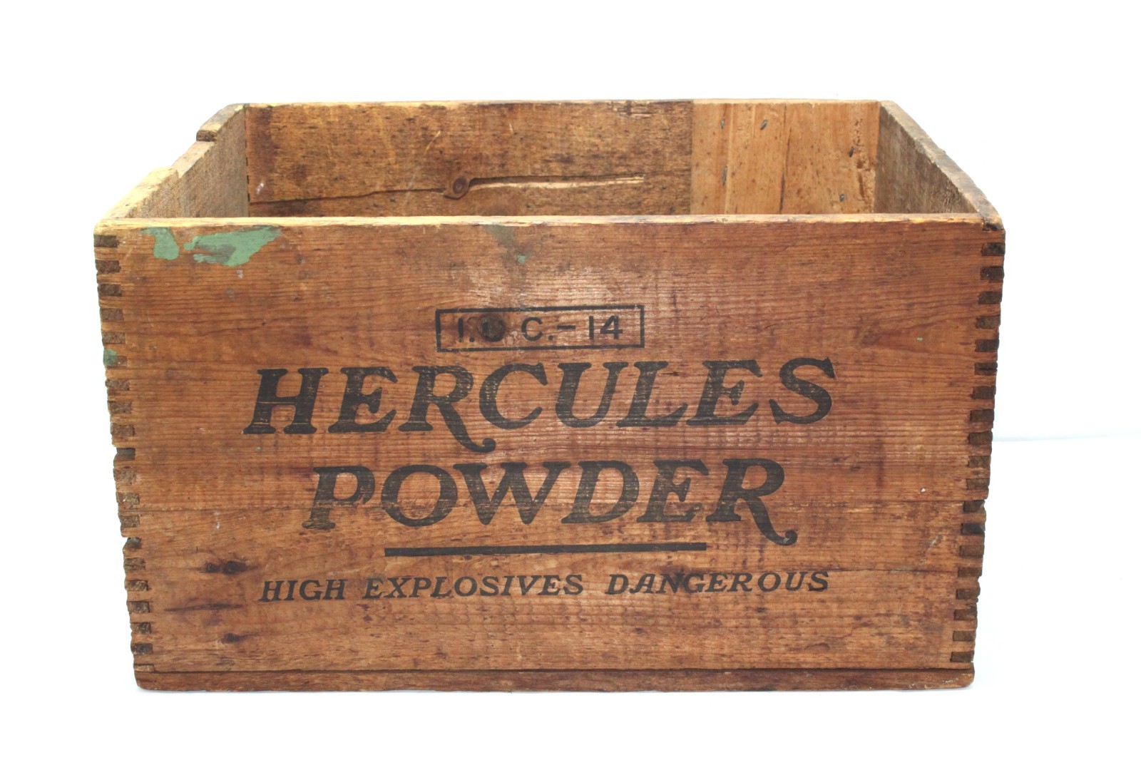 Vntg Hercules Powder Co Dynamite Box High Explosives Crate Emporium Pennsylvania