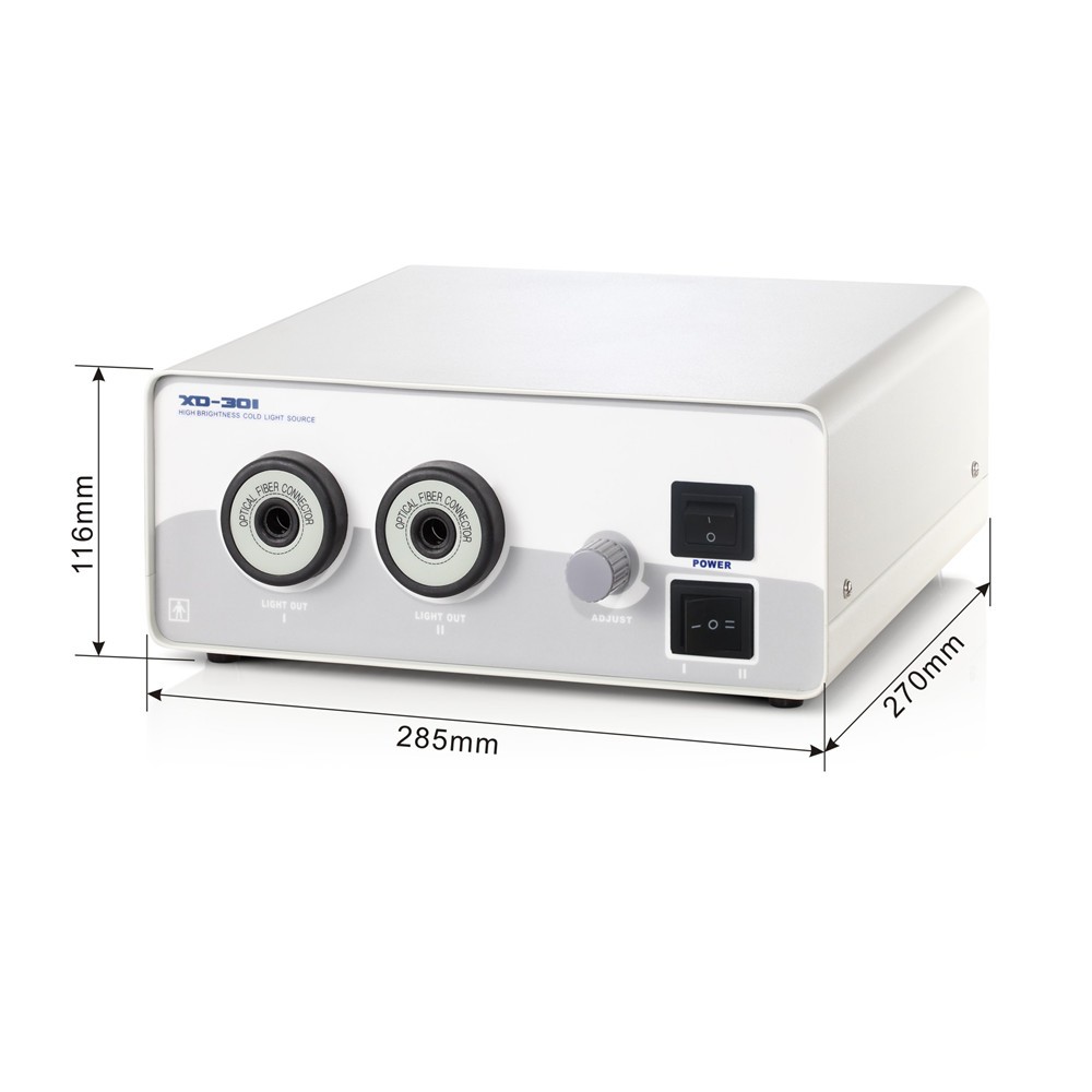 250W Dual Holes Fiber Optic Endoscope Microscope Halogen Cold Light Source