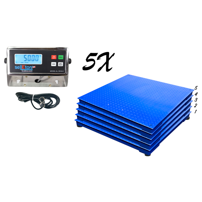 SellEton Multi-pack Floor Scales | SL-700-3x3 | 36" x 36"