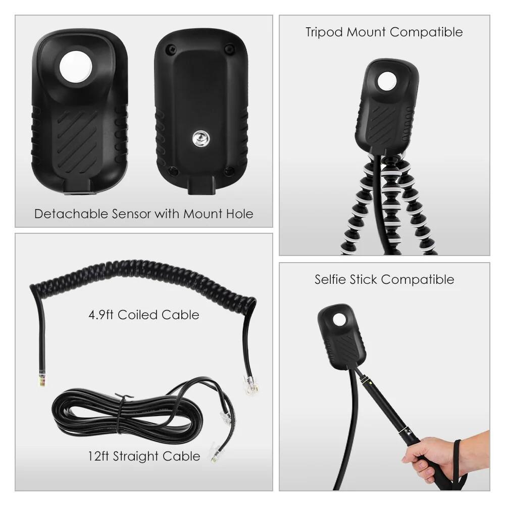 PAR Meter Light Tester PPFD Photosynthesis Quantum Meter Wavelength W/ Sensor