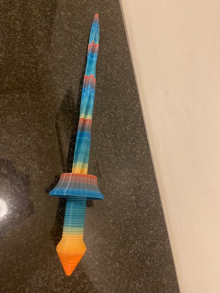 drill sword collapsible 3d printed