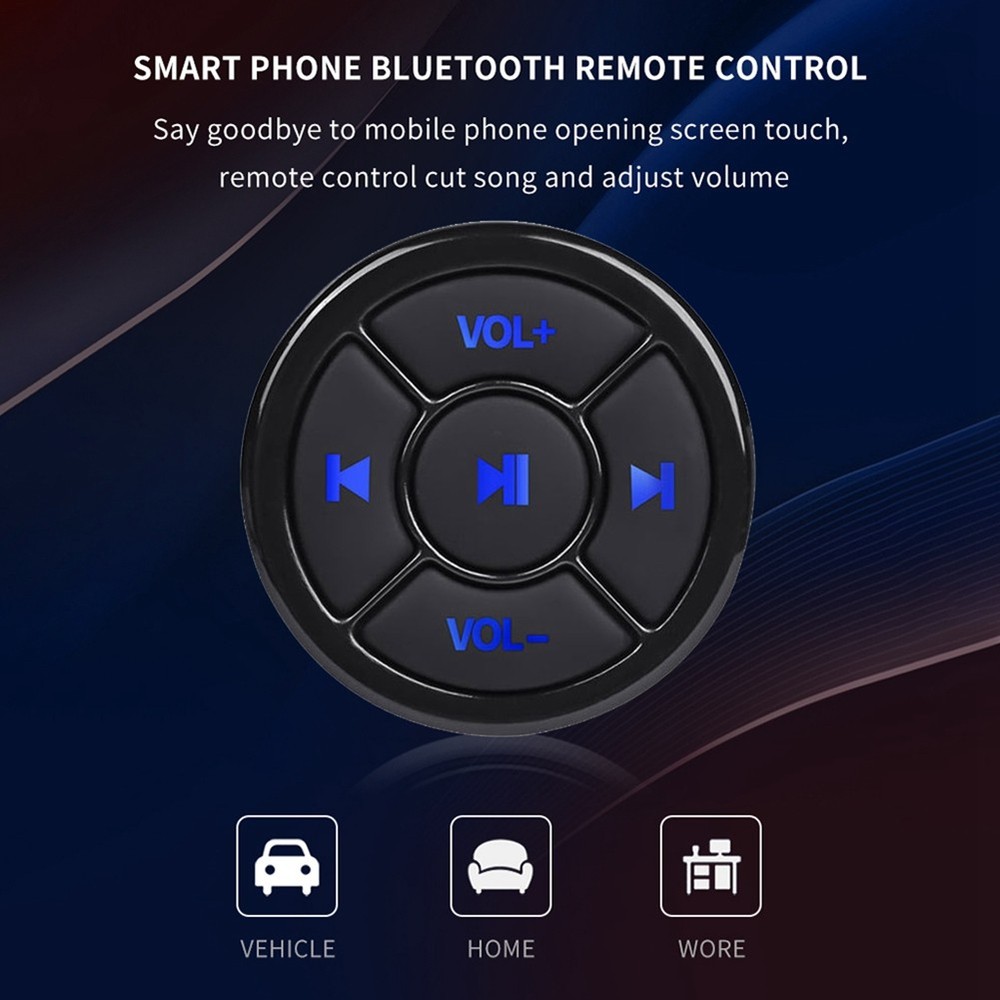 Bluetooth 5.0 Remote Controller Media Button Car Bike Steering Wheel Music4931