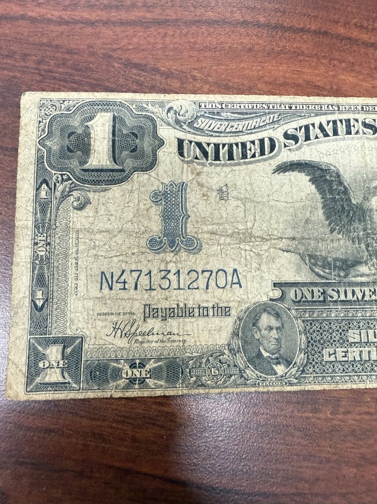 1899 1 DOLLAR SILVER CERT BLACK EAGLE BILL 1270A