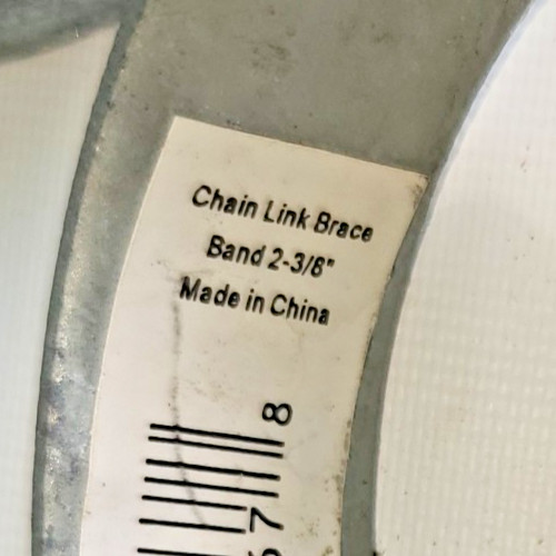 Galvanized Chain Link Brace Band, 2-3/8 In. Lot of 11 - Without bolts - NOS