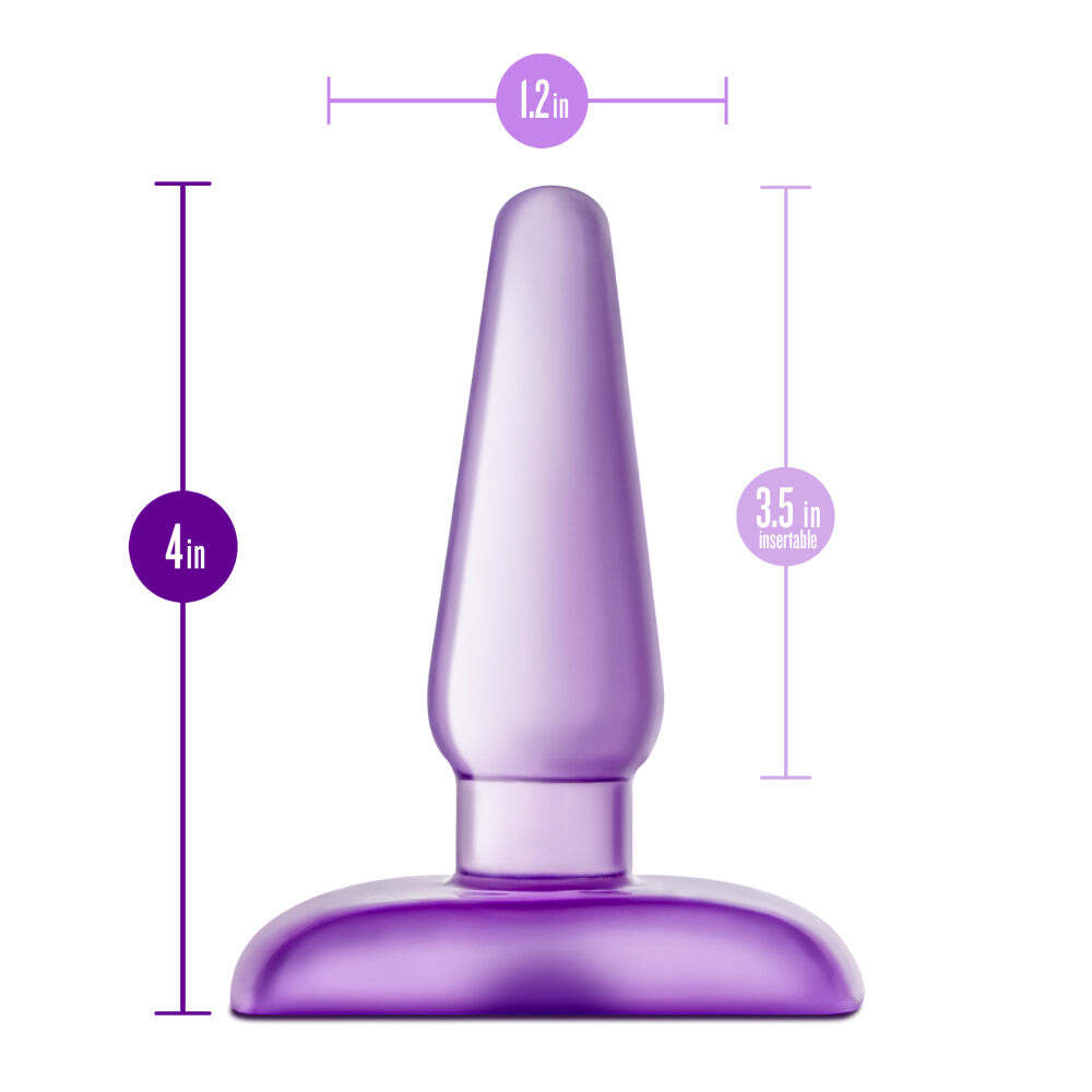 Blush B Yours -4''Long Beginner Petite Butt Plug-Tapered Tip for Easy Insertion