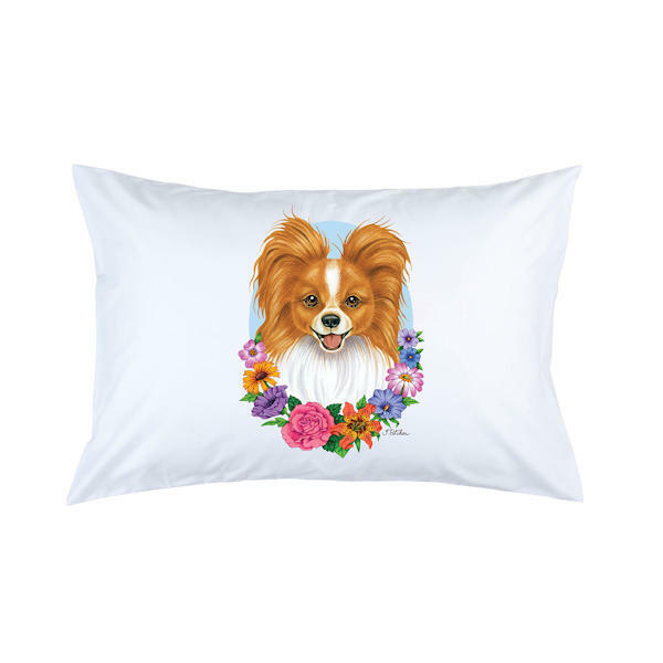 Papillon Red & White Micro Fiber Pillowcase