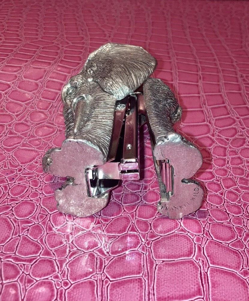Frankli Wild Pewter Elephant Stapler , Rare .