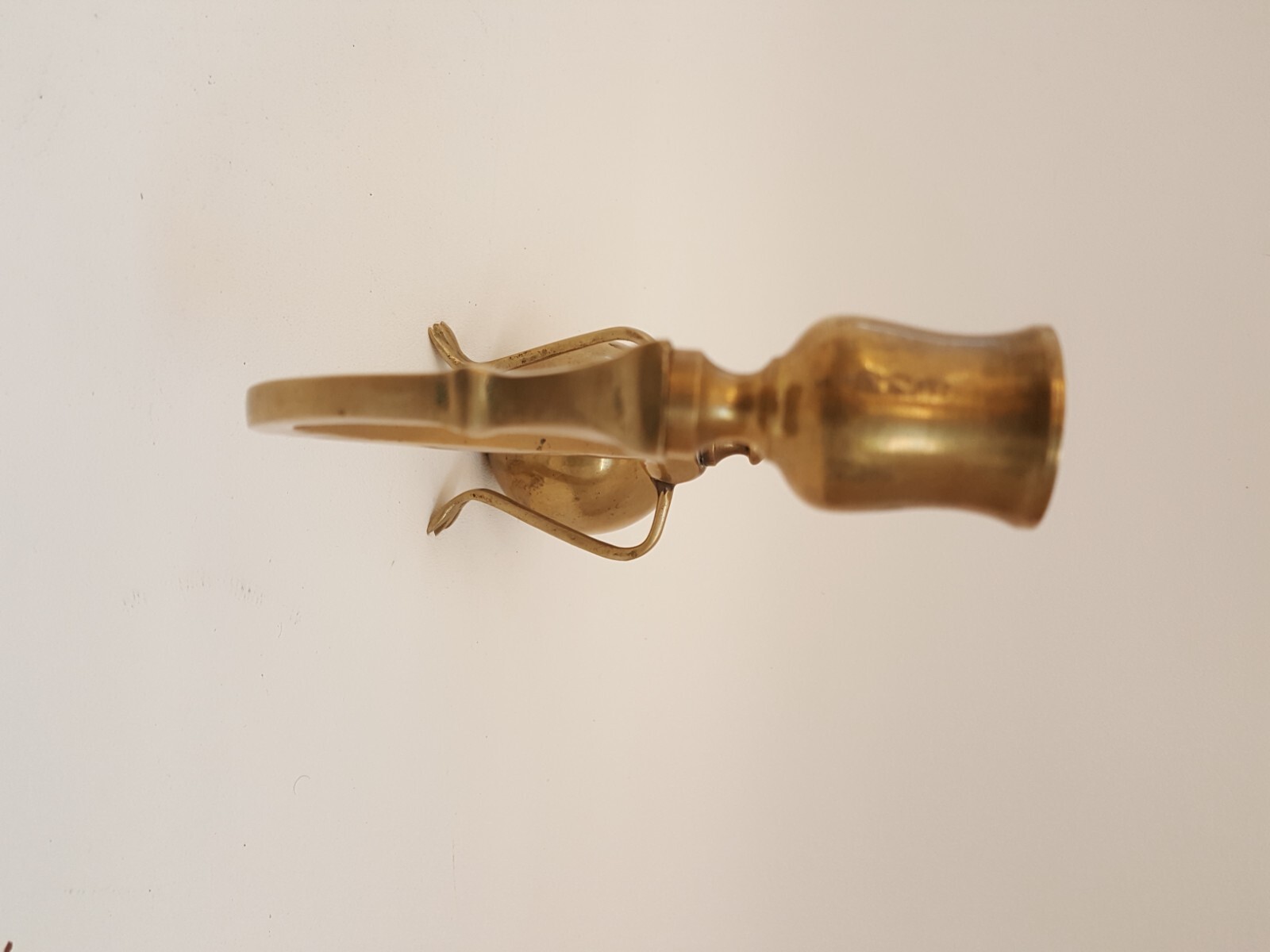 Antique brass cantilever candle holder for piano etc