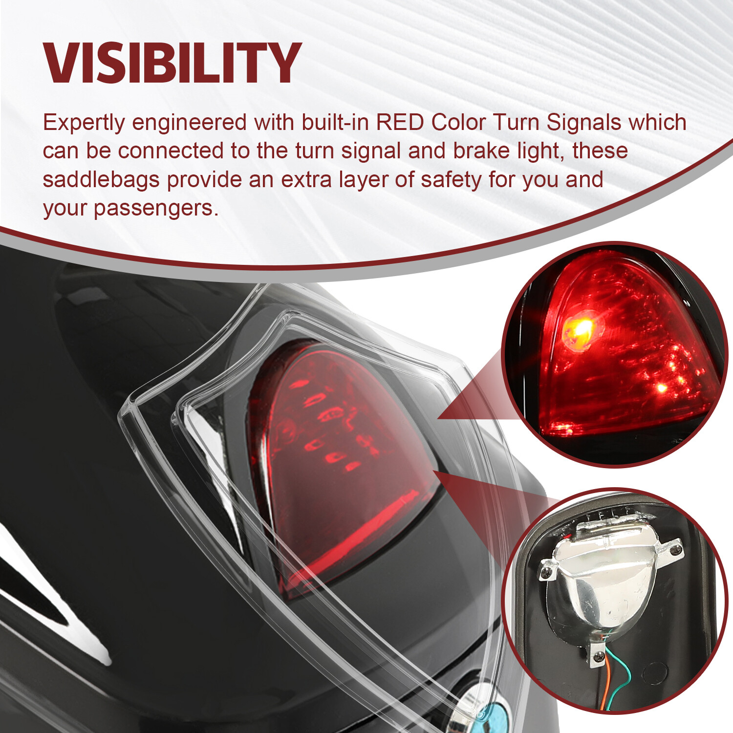 Motorcycle Universal Luggage Hard Saddle Bags For Harley Honda Yamaha Cruiser