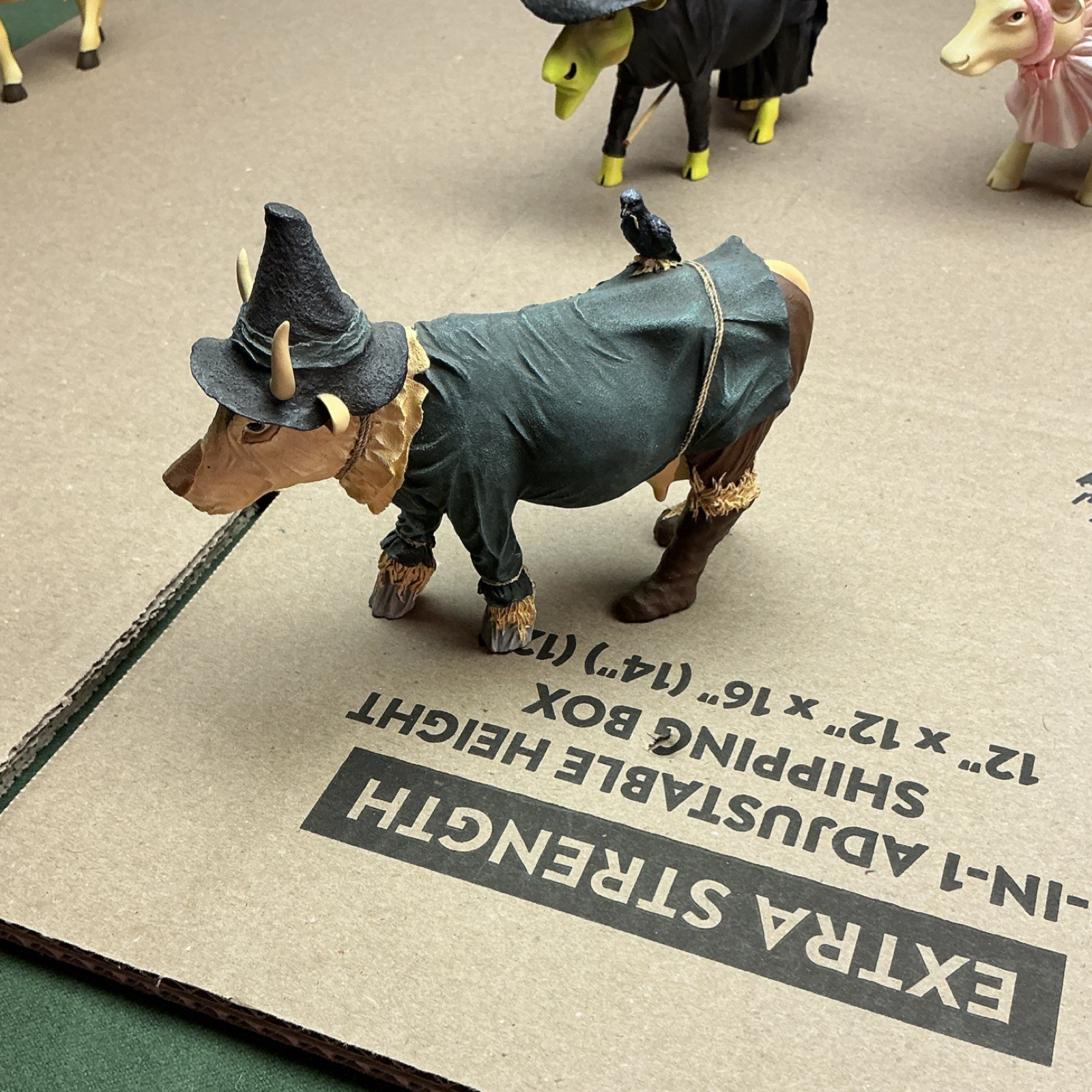 CowParade Wizard of Oz Cow Figurine Set Resin COMPLETE SET 6 1/2 long by 5 tall