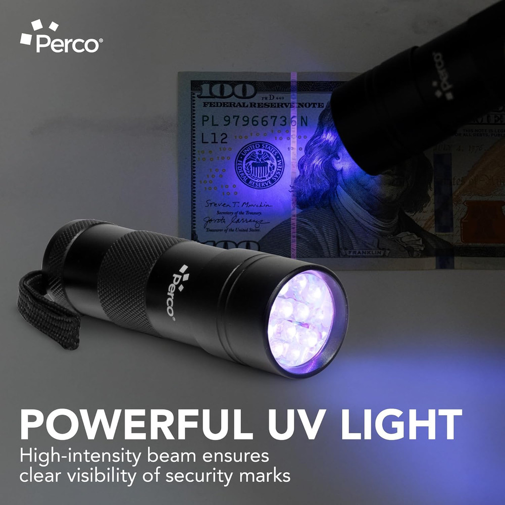 Counterfeit Flashlight - Portable & Reliable Device with UV Light Detection - Fa