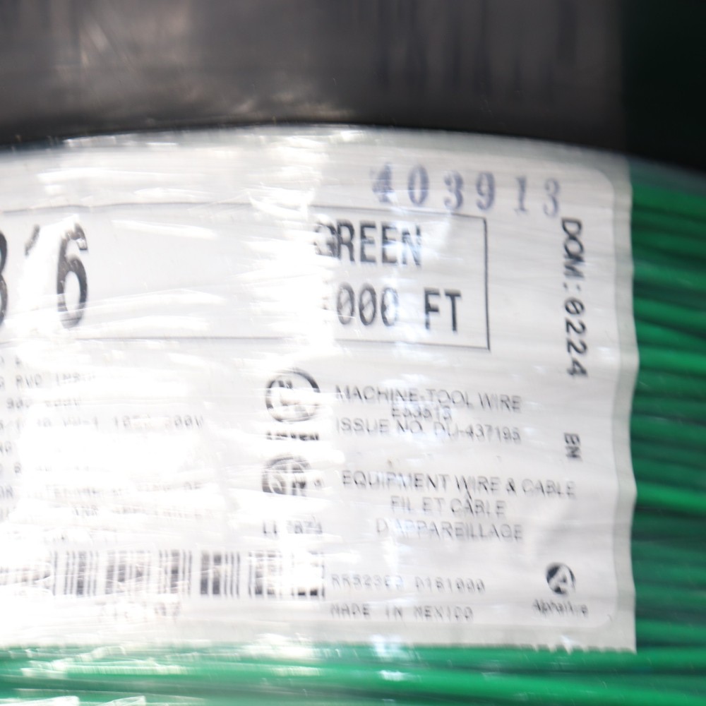 Electrical Wire PVC Green 1000' 461816