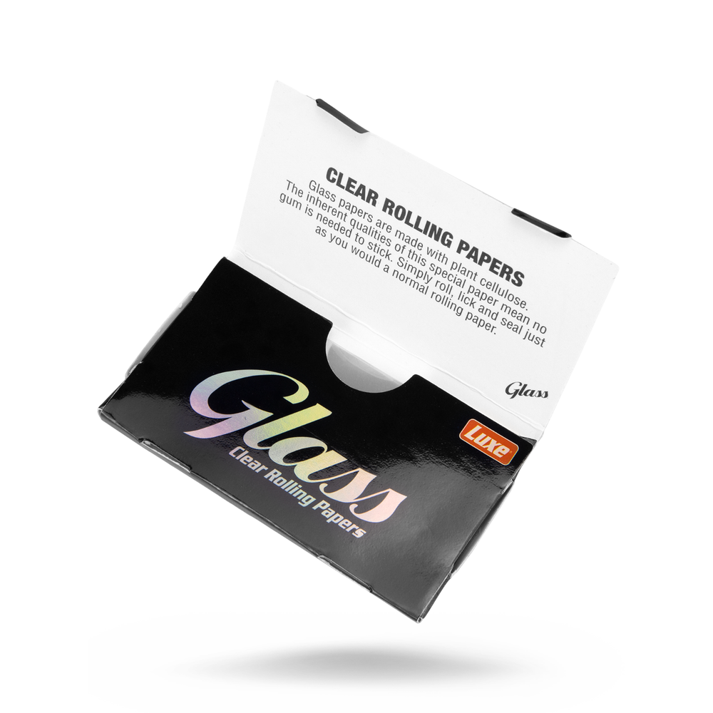 Glass 1 1/4 Clear Rolling Papers Cellulose - 24 Pack