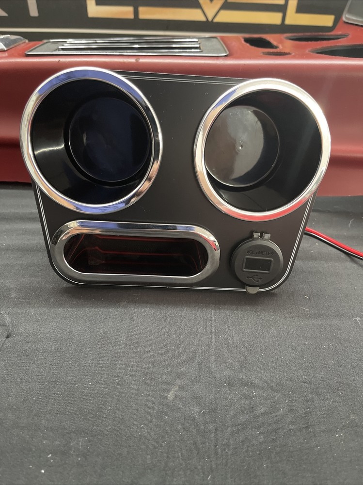 1971-1981 Camaro, Drink Bezel w/USB & Phone Cup Black for console