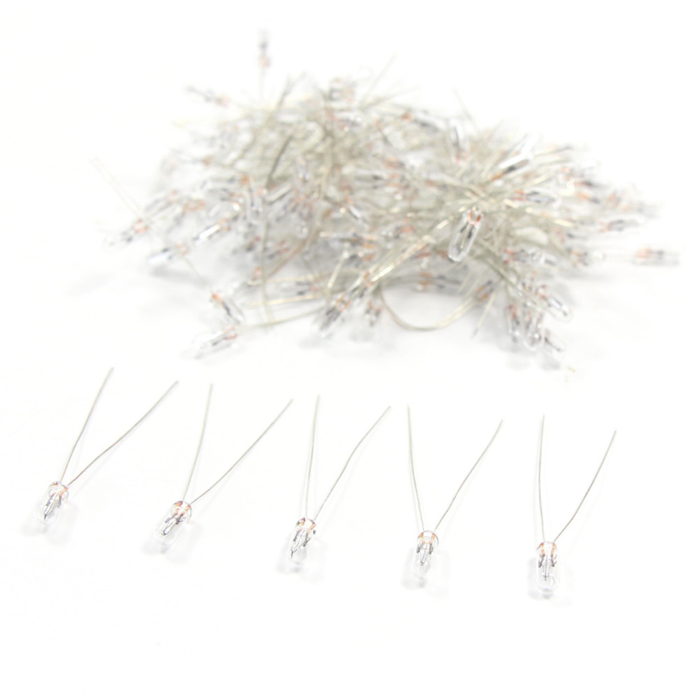 100pcs 3mm 12V Clear Mini Bulbs Grain of Wheat Bulbs Warm White Light MP02W