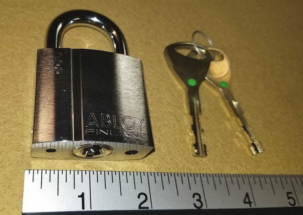 Abloy PL330 Pl 330 model padlock with 2 working keys - New