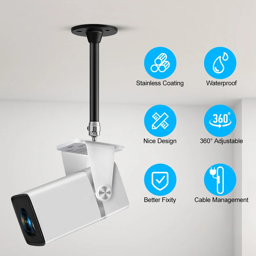 360° Rotatable Universal Wall Ceiling Mount Stand for Mini Projector DVR Camera