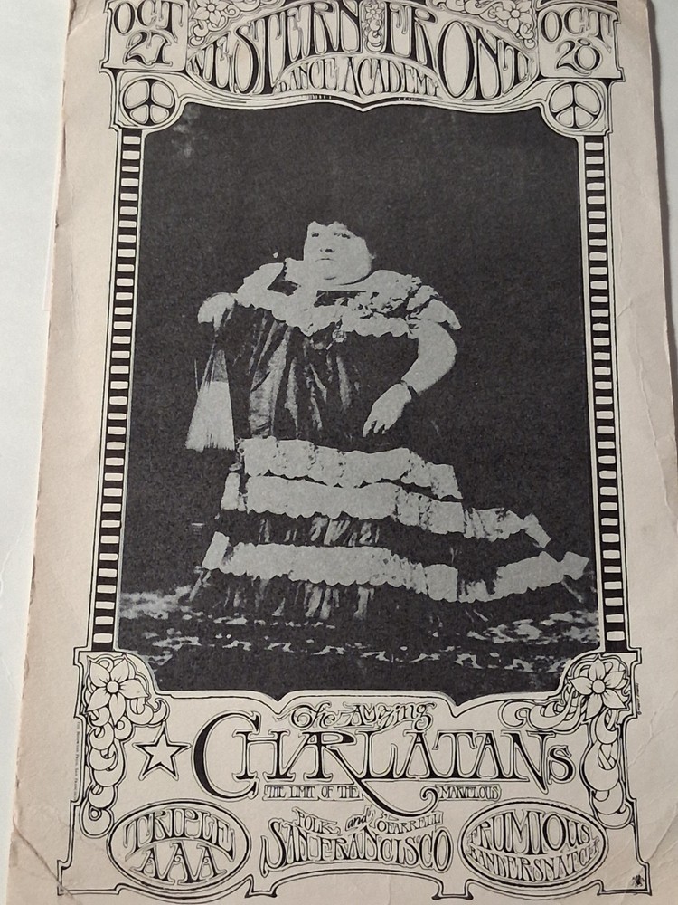 STEVE MILLER BAND,BLOSSOM,BIG SHOW PINNACLE SHRINE,CHARLATANS VINTAGE HAND BILLS