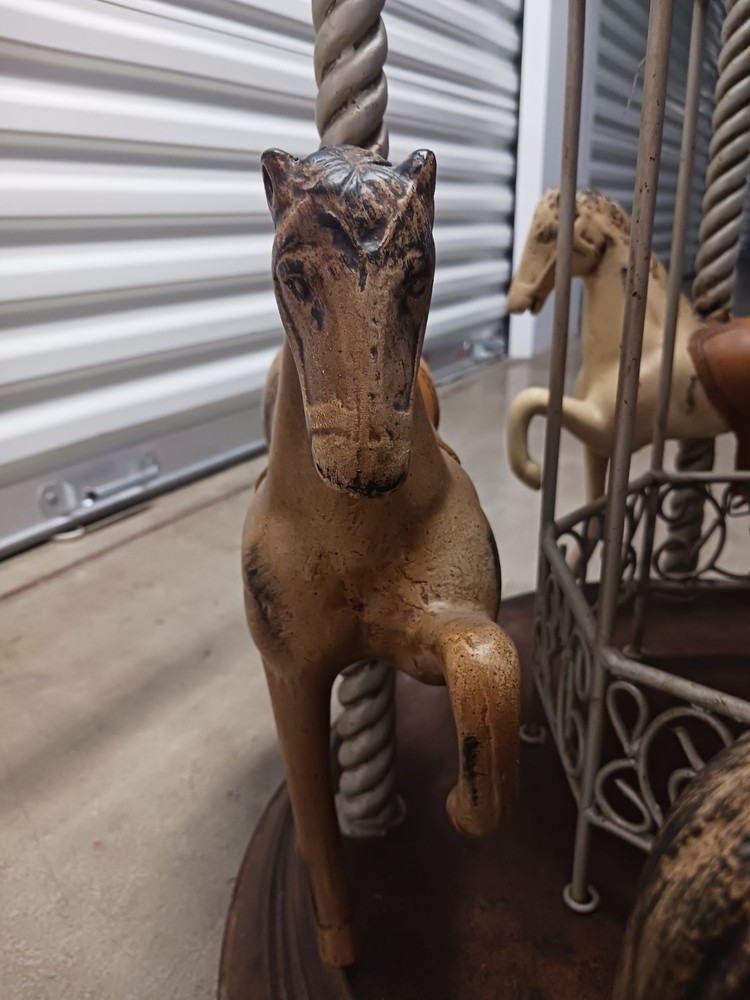 2-Carousel Horse End Tables