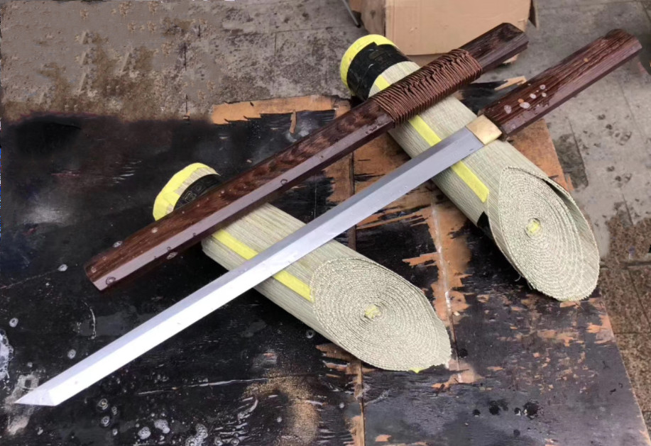 Handmade Japanese Samurai Katana Spring Steel Function Sword Wakizashi Sharp