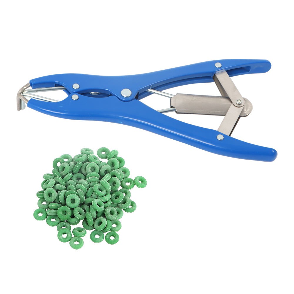 LABLT Bander Docking Elastrator Sheep Castration Applicator ＋ 100 Marking Ring