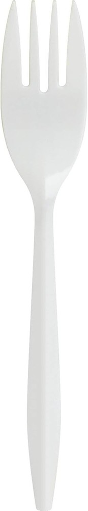 Watson Distributing Medium Weight Plastic Fork White 1000/Case
