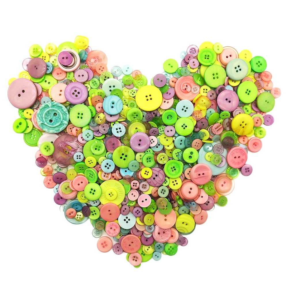 600-700Pcs Macaroon Buttons for Crafts Assorted Multicolor Craft Buttons Maca...