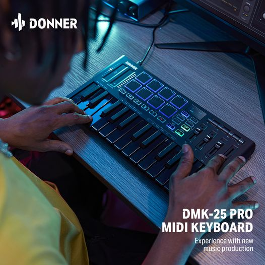 Donner USB-C MIDI Keyboard DJ Controller OLED 25Key 8Drum Pad Touch Bar | Refurb