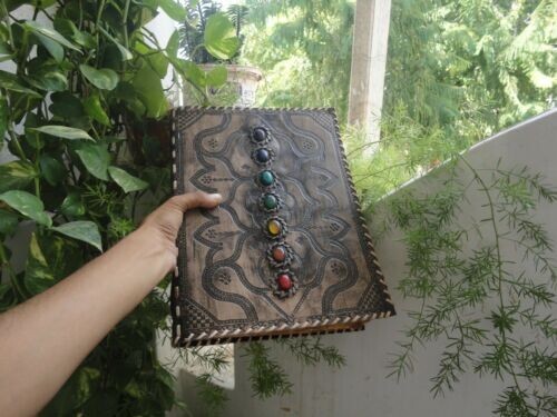 Handmade Journal Notebook Diary Extra Large Seven Stone Embossed