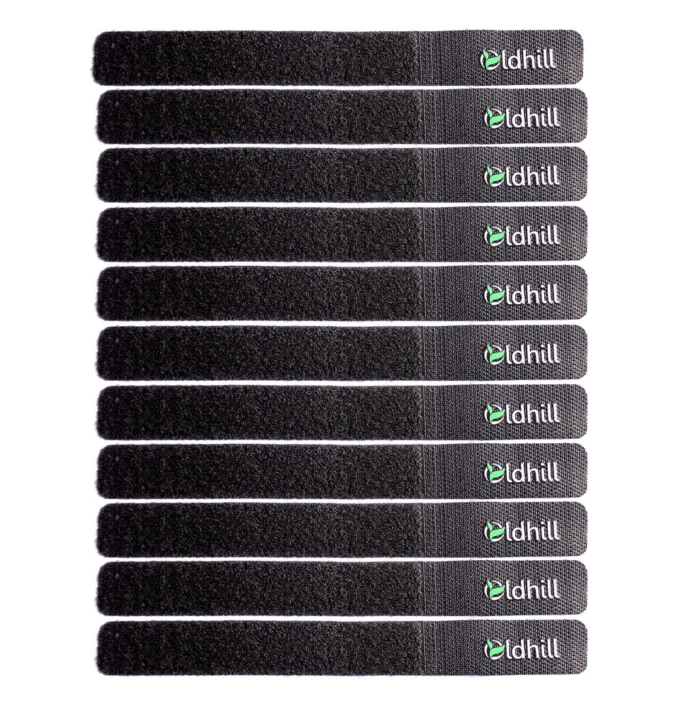 Hook And Loop Fastening Straps 50 Pack Black