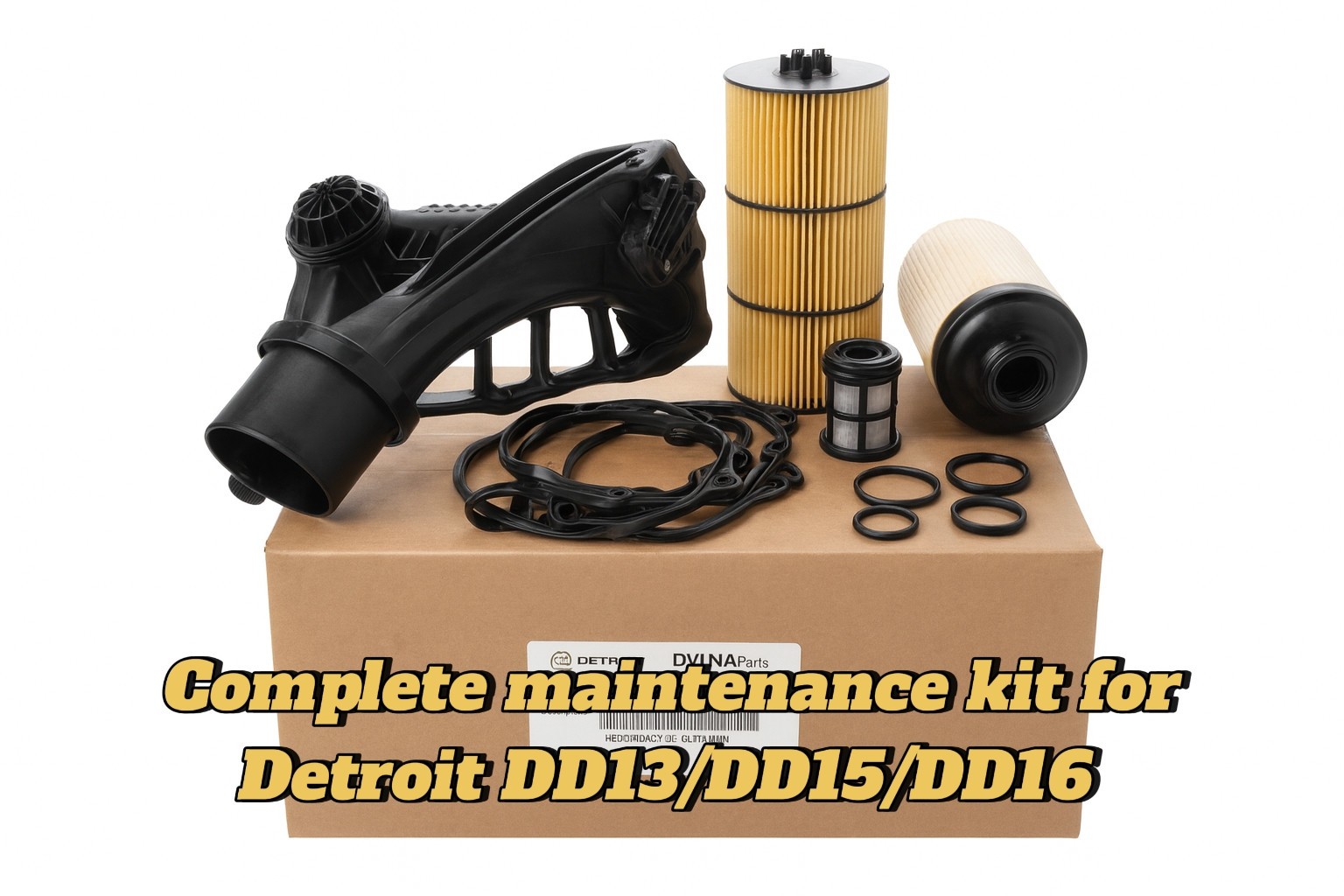 Detroit Diesel DD15 Oil Suction Manifold Kit + Gaskets + Filters | 100% Genuine