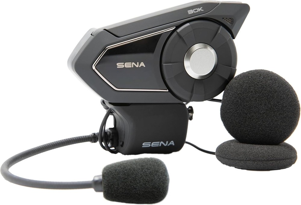 Sena 30K Motorcycle Bluetooth Headset Mesh Communication System, Black, Single