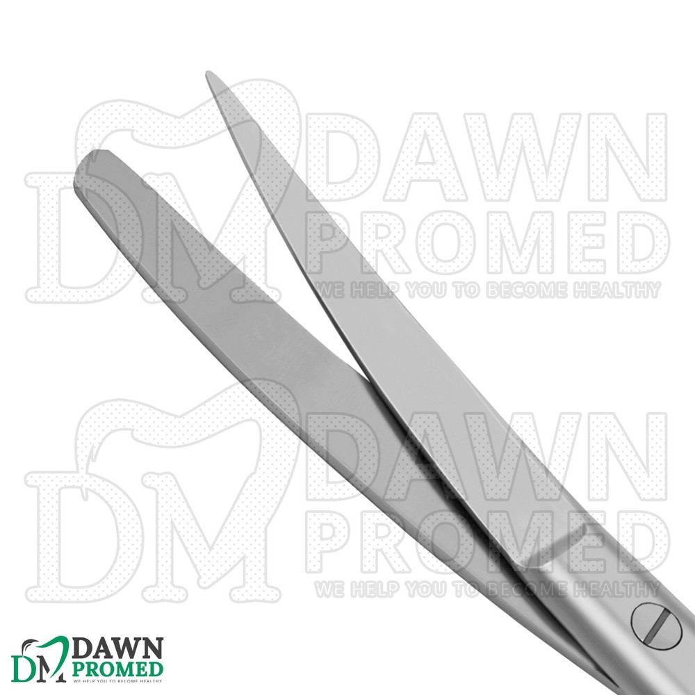 3 Pcs Operating Scissors 6.5" Curved Sharp Blunt Round Pattern Surgical Set