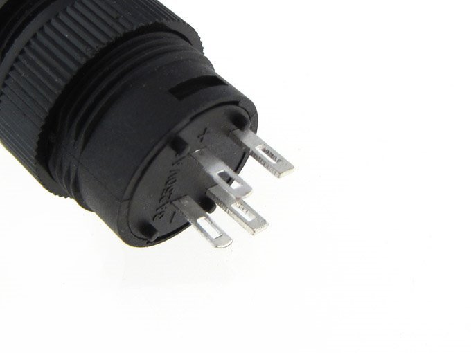 PushButton Switch w/ LED Indicator **White** Latching type M16