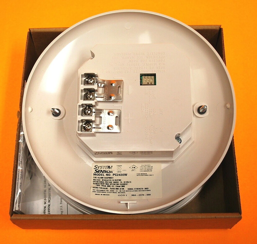 System Sensor PC2430W Ceiling Horn Strobe White