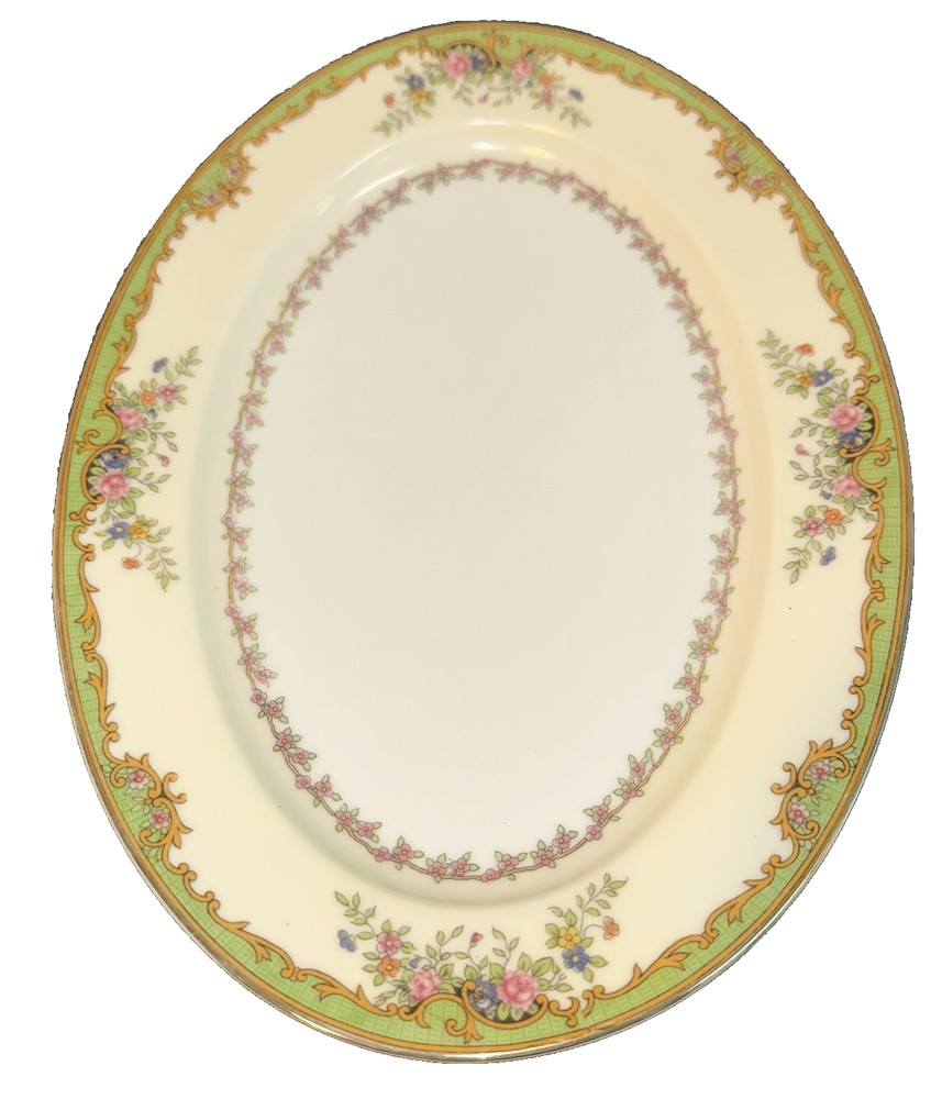 Noritake 10" Oval Serving Platter & 8" Serving Dish Nordich Pattern Discontinued
