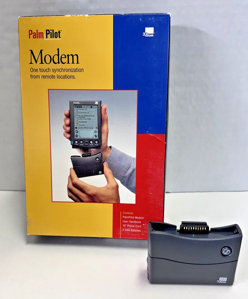 Vintage 3Com Palm Pilot Modem One Touch Synchronization 10201U 14.4 Kbps Used