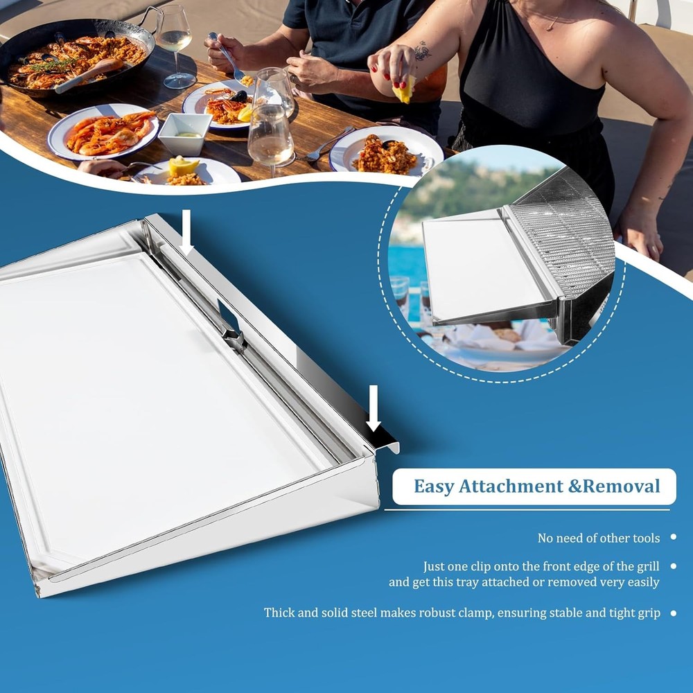 A10-902 Rectangular Grill Serving Shelf with Removable Cutting Board for 9"x18"