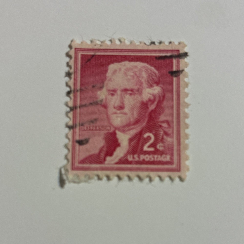2 Cent Red Historical Figure Used US Stamp