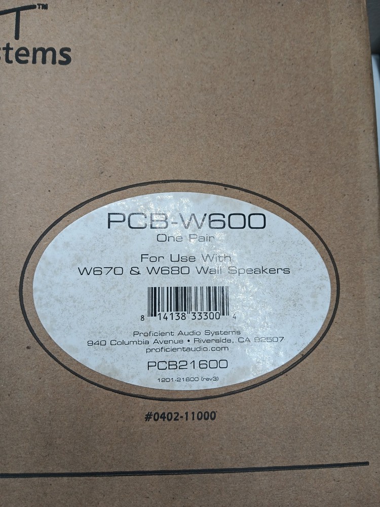 Proficient Audio 1 Pair PCB-W600 Pre-Construction Bracket for 6.5" In-wall