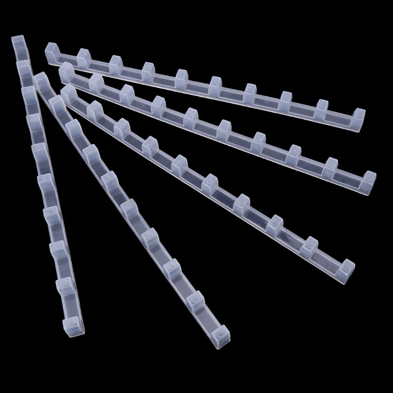 5pcs Beekeeping Bar Bee Hive Frame Avoid Agitation Plastic White Interval 37cm