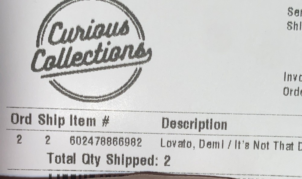 Demi Lovato It's Not That Deep Vinyl Signed On Cover Indie Exclusive Ivory LP