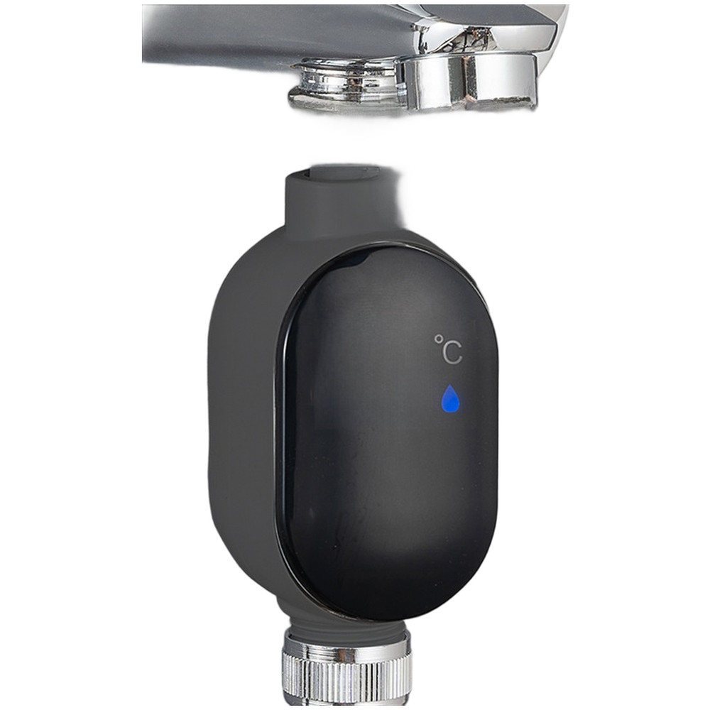 Hydroelectric Powered Shower Thermometer with Large LED Digital Screen Display