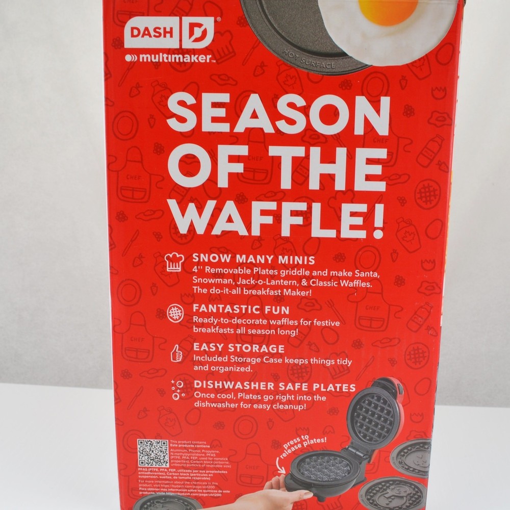 Dash MultiMaker™ Mini System Holiday Waffle Maker Halloween, Santa, Snowman