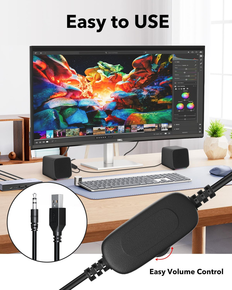 Computer Speakers,Computer Speakers for Desktop Pc,Desktop Speakers,Small Comput