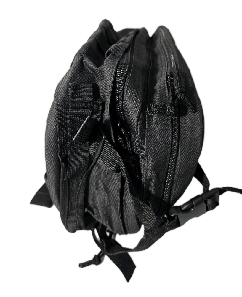 Joshioki Tactical Sling Backpack Black MOLLE-Style EDC Pack Adjustable Straps